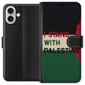 Pikkukuva 1 / 3: Apple iPhone 16 Plus Lompakkokotelo Pysähdy Palestiinan puolesta - solidaarisuussuunnittelu vahvalla viestillä