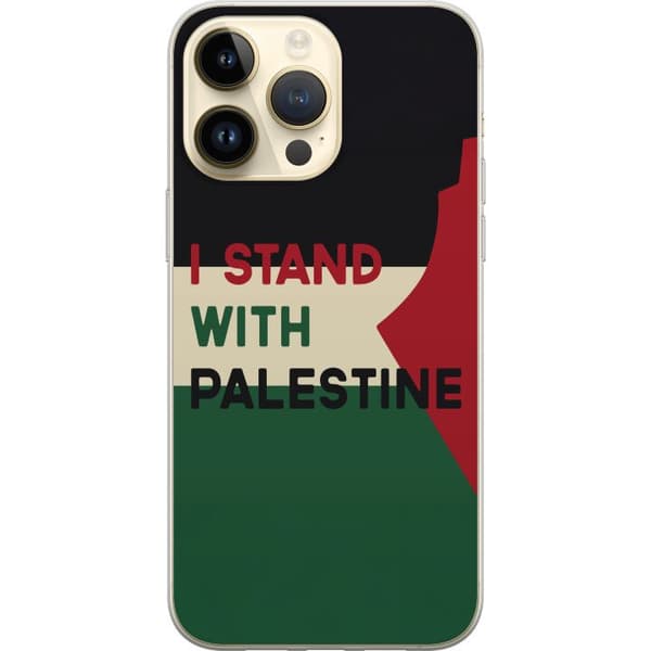Apple iPhone 15 Pro Max Gjennomsiktig deksel Stå opp for Palestina - solidaritetsdesign med en sterk melding