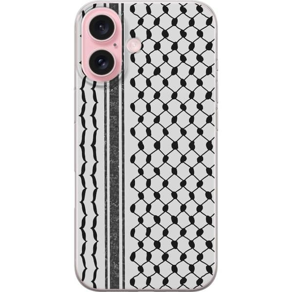 Apple iPhone 16 Läpinäkyvä kuori Palestiinalainen kuvio - perinteiseen tyyliin inspiroima keffiyeh-kangas