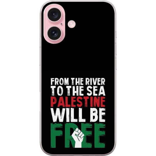 Apple iPhone 16 Läpinäkyvä kuori Vapauta Palestiina