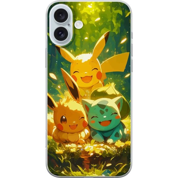 Apple iPhone 16 Plus Läpinäkyvä kuori Pixelmonster pelityyli - värikäs muotoilu retroa rakastaville pelaajille