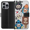Pikkukuva 1 / 3: Apple iPhone 16 Pro Max Lompakkokotelo Labubu hahmokokoelma - Pop Mart Labubu The Monsters väriluulisessa muotoilussa