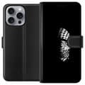 Miniatyrbillede 1 af 3: Apple iPhone 16 Pro Max Tegnebogsetui Keffiyeh-mønster - klassisk sort-hvid palæstinensisk tørklæde med kulturel betydning
