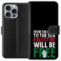 Miniatyrbild 1 av 3: Apple iPhone 16 Pro Max Plånboksfodral Free Palestine – politiskt statement med kraftfullt grafiskt uttryck