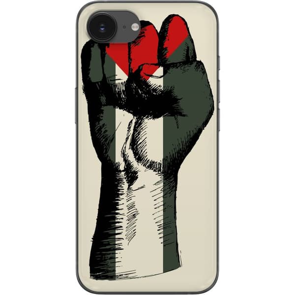 Apple iPhone 16e Läpinäkyvä kuori Käsi sidottu Palestinan väreihin - voimakas symboli vapausliikkeelle