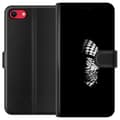 Miniatyrbilde 1 av 3: Apple iPhone SE (2020) Lommeboketui Keffiyeh-mønster - klassisk svart-hvit palestinsk sjal med kulturell betydning