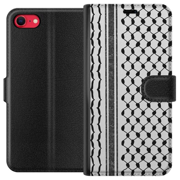 Apple iPhone SE (2020) Plånboksfodral Palestinskt mönster – inspirerat av keffiyeh-tyg i traditionell stil