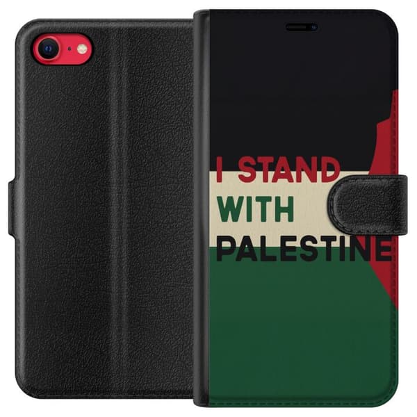 Apple iPhone SE (2020) Tegnebogsetui Stå sammen med Palæstina - solidaritetsdesign med en stærk besked