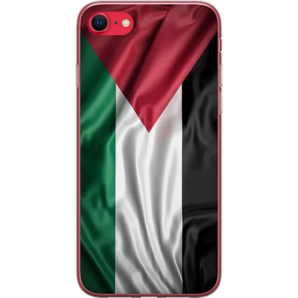 Apple iPhone SE (2020) Gennemsigtig cover Palestinaflaget – ikonisk frihedssymbol i rød, sort, hvid og grøn