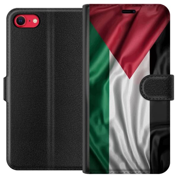 Apple iPhone SE (2022) Tegnebogsetui Palestinaflaget – ikonisk frihedssymbol i rød, sort, hvid og grøn
