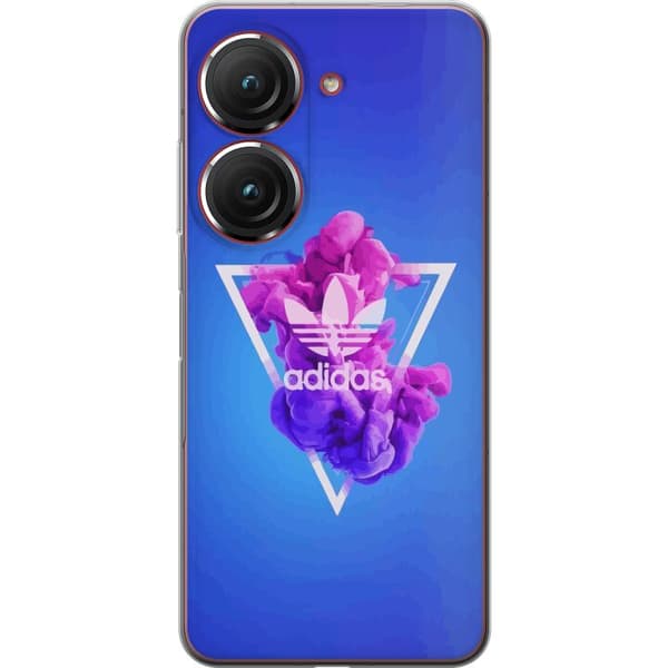Asus Zenfone 9 Genomskinligt Skal Adidas-inspirerad blå design – sportigt motiv med retrovibe i blå toner
