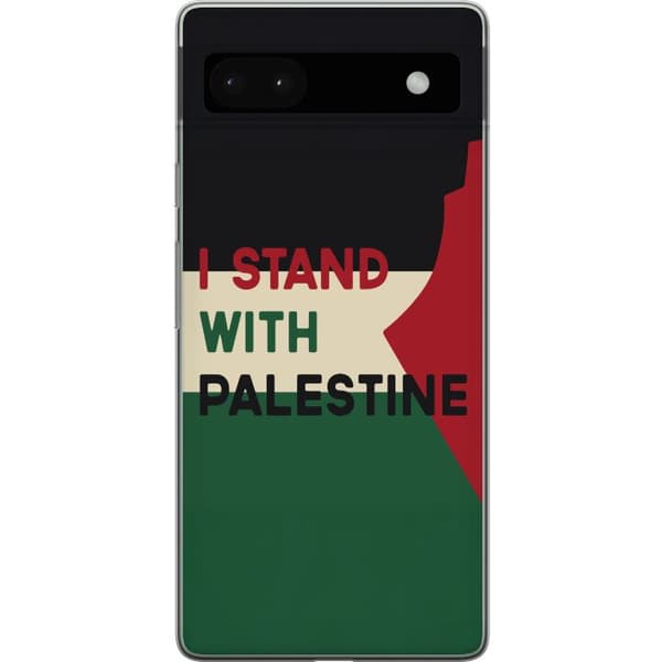Google Pixel 6a Gjennomsiktig deksel Stå opp for Palestina - solidaritetsdesign med en sterk melding
