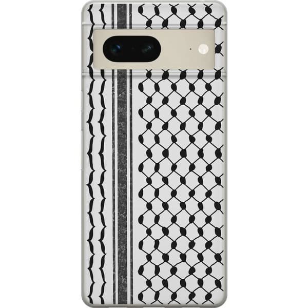 Google Pixel 7 Läpinäkyvä kuori Palestiinalainen kuvio - perinteiseen tyyliin inspiroima keffiyeh-kangas