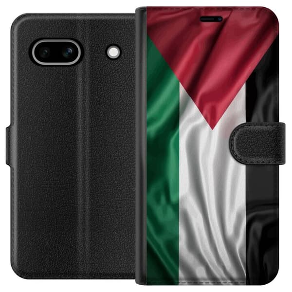 Google Pixel 7a Tegnebogsetui Palestinaflaget – ikonisk frihedssymbol i rød, sort, hvid og grøn
