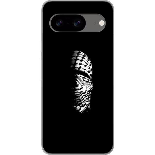 Google Pixel 8 Genomskinligt Skal Keffiyeh-mönster – klassisk svartvit palestinasjal med kulturell tyngd