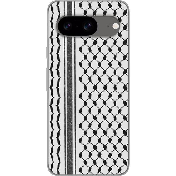 Google Pixel 8 Genomskinligt Skal Palestinskt mönster – inspirerat av keffiyeh-tyg i traditionell stil