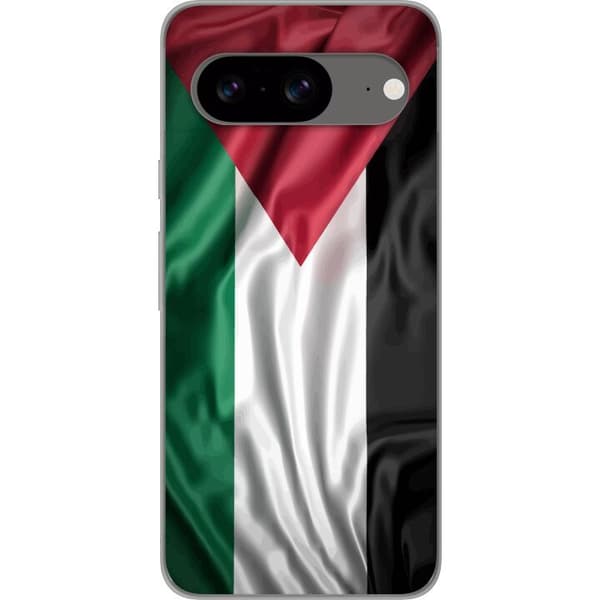 Google Pixel 8 Gjennomsiktig deksel Palestinaflagget – ikoniskt symbol på frihet i rødt, svart, hvitt og grønt