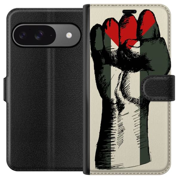 Google Pixel 9 Plånboksfodral Hand knuten i Palestinas färger – kraftfull symbol för frihetsrörelsen