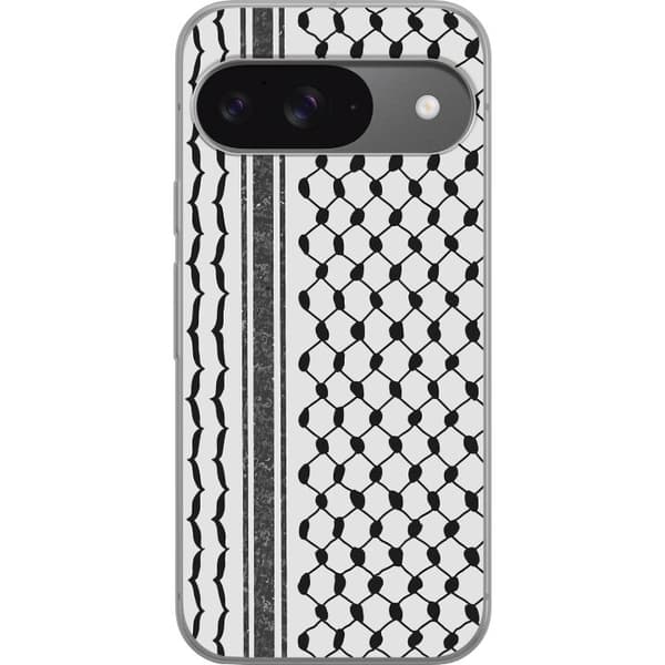 Google Pixel 9 Pro Genomskinligt Skal Palestinskt mönster – inspirerat av keffiyeh-tyg i traditionell stil