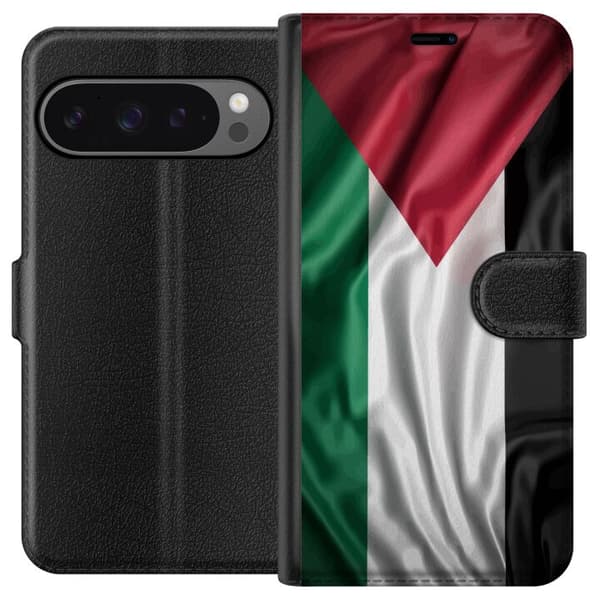 Google Pixel 9 Pro XL Tegnebogsetui Palestinaflaget – ikonisk frihedssymbol i rød, sort, hvid og grøn