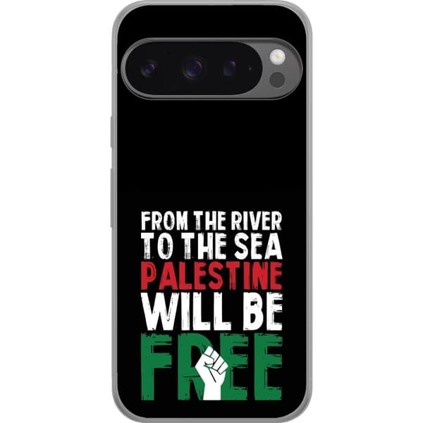 Google Pixel 9 Pro XL Gennemsigtig cover Fri Palæstina