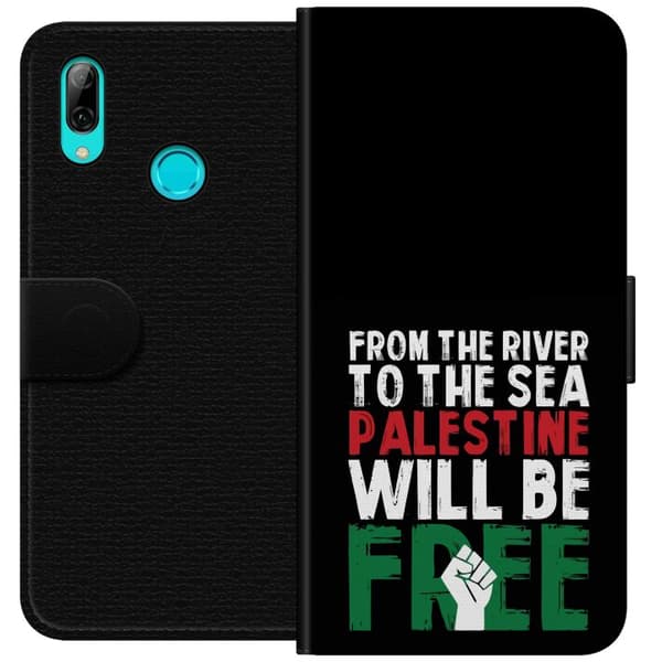 Huawei P smart 2019 Plånboksfodral Free Palestine – politiskt statement med kraftfullt grafiskt uttryck