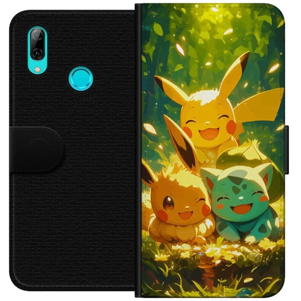 Huawei P smart 2019 Plånboksfodral Pixelmonster spelstil – färgstark design för retroälskande gamers
