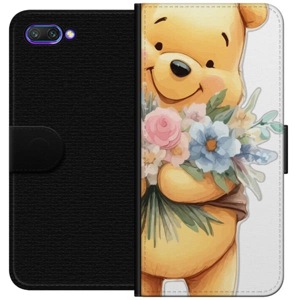 Honor 10 Plånboksfodral Nalle Puh med blommor – klassisk barnfavorit i blommande vårmiljö