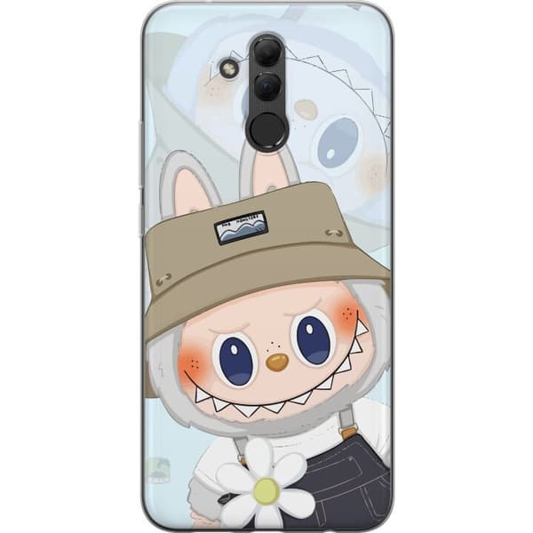 Huawei Mate 20 lite Gennemsigtig cover Labubu med hat - Pop Mart figur Mr. Butcher i retro-stil med karakter
