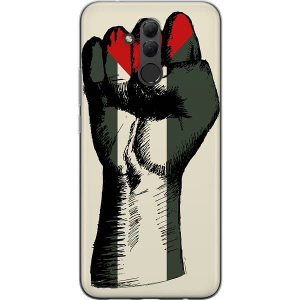 Huawei Mate 20 lite Läpinäkyvä kuori Käsi sidottu Palestinan väreihin - voimakas symboli vapausliikkeelle