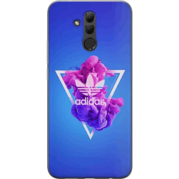 Huawei Mate 20 lite Gennemsigtig cover Adidas-inspireret blåt design - sporty motiv med retrovibe i blå toner