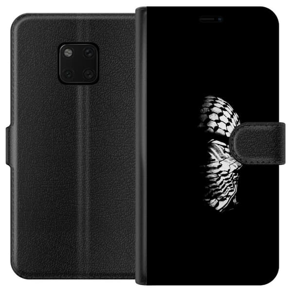 Huawei Mate 20 Pro Plånboksfodral Keffiyeh-mönster – klassisk svartvit palestinasjal med kulturell tyngd