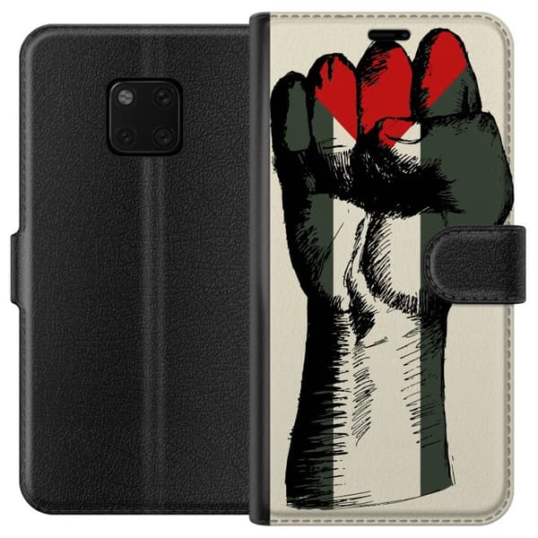 Huawei Mate 20 Pro Lompakkokotelo Käsi sidottu Palestinan väreihin - voimakas symboli vapausliikkeelle