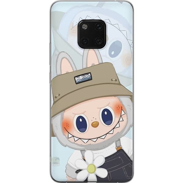 Huawei Mate 20 Pro Gennemsigtig cover Labubu med hat - Pop Mart figur Mr. Butcher i retro-stil med karakter