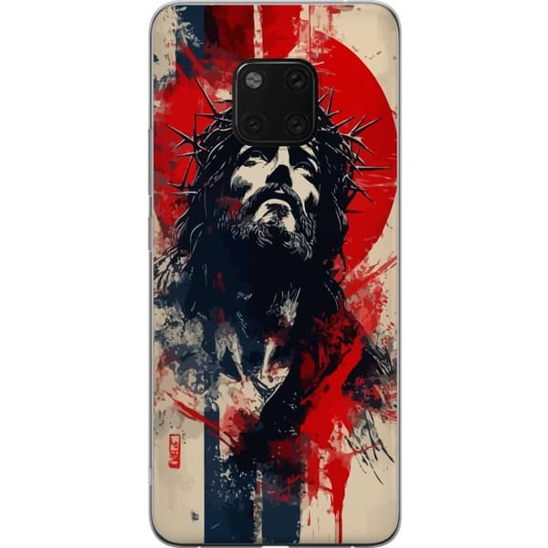 Huawei Mate 20 Pro Genomskinligt Skal Jesus med kors – kristet motiv med stark symbolik om tro och hopp