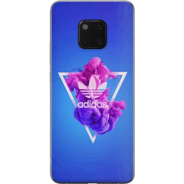 Huawei Mate 20 Pro Läpinäkyvä kuori Adidas-inspiroitunut sininen muotoilu - urheilullinen motiivi retro-vibeillä sinisissä sävyissä