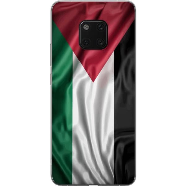 Huawei Mate 20 Pro Genomskinligt Skal Palestinaflaggan – ikoniskt frihetsmotiv i rött, svart, vitt och grönt