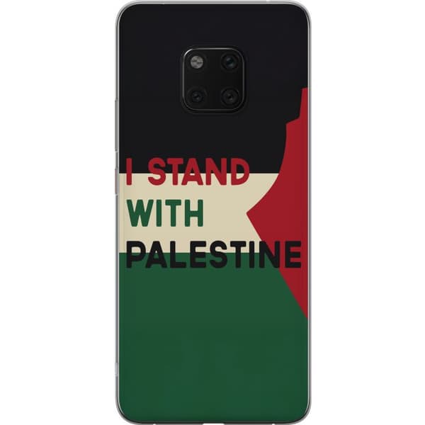 Huawei Mate 20 Pro Läpinäkyvä kuori Pysähdy Palestiinan puolesta - solidaarisuussuunnittelu vahvalla viestillä