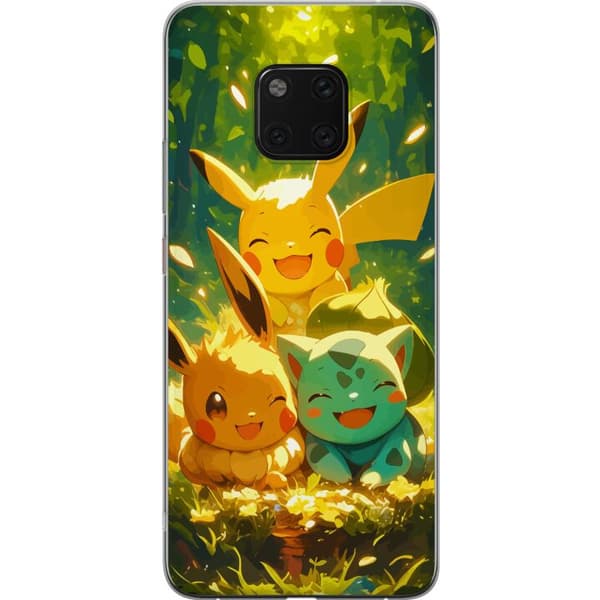 Huawei Mate 20 Pro Gennemsigtig cover Pixelmonster spillestil - farverig design til retro-elskende gamere