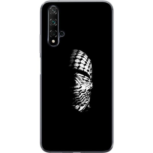 Huawei nova 5T Gjennomsiktig deksel Keffiyeh-mønster - klassisk svart-hvit palestinsk sjal med kulturell betydning