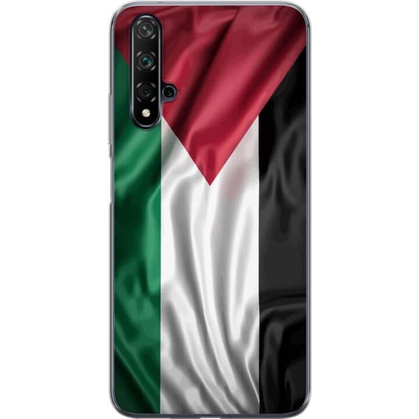 Huawei nova 5T Gjennomsiktig deksel Palestinaflagget – ikoniskt symbol på frihet i rødt, svart, hvitt og grønt