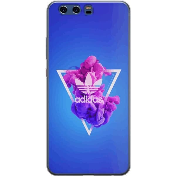 Huawei P10 Gennemsigtig cover Adidas-inspireret blåt design - sporty motiv med retrovibe i blå toner