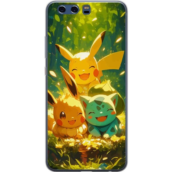 Huawei P10 Gennemsigtig cover Pixelmonster spillestil - farverig design til retro-elskende gamere