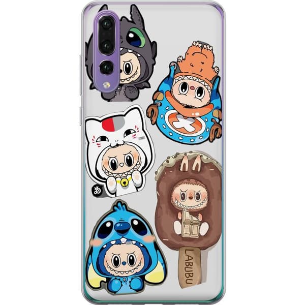 Huawei P20 Pro Läpinäkyvä kuori Labubu hahmokokoelma - Pop Mart Labubu The Monsters väriluulisessa muotoilussa