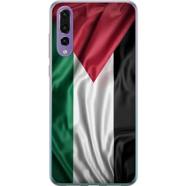 Huawei P20 Pro Läpinäkyvä kuori Palestiinan lippu – ikoninen vapauden symboli punaisessa, mustassa, valkoisessa ja vihreässä