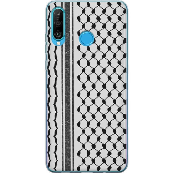 Huawei P30 lite Läpinäkyvä kuori Palestiinalainen kuvio - perinteiseen tyyliin inspiroima keffiyeh-kangas