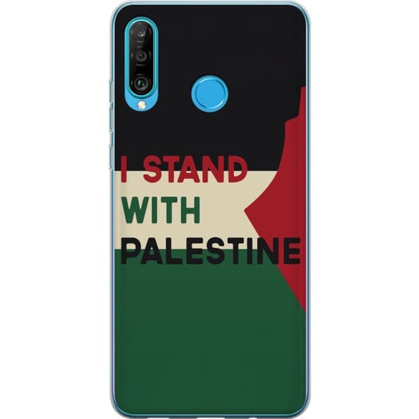 Huawei P30 lite Gennemsigtig cover Stå sammen med Palæstina - solidaritetsdesign med en stærk besked