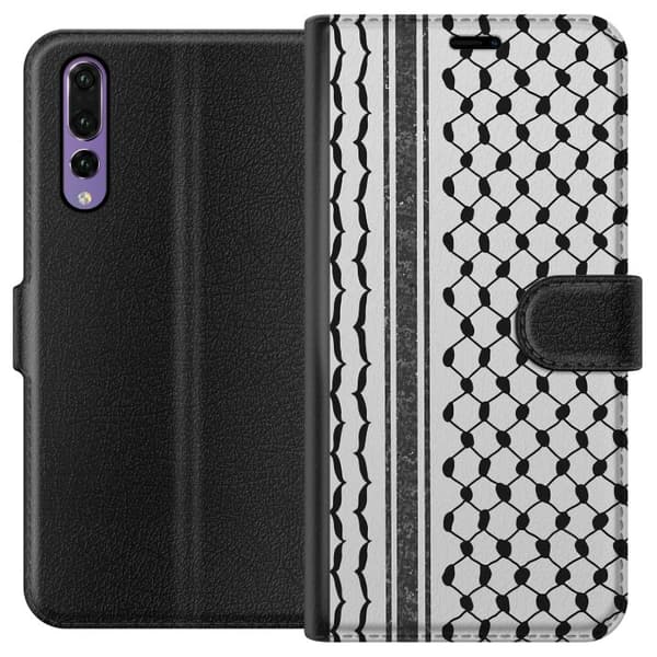 Huawei P20 Pro Lompakkokotelo Palestiinalainen kuvio - perinteiseen tyyliin inspiroima keffiyeh-kangas