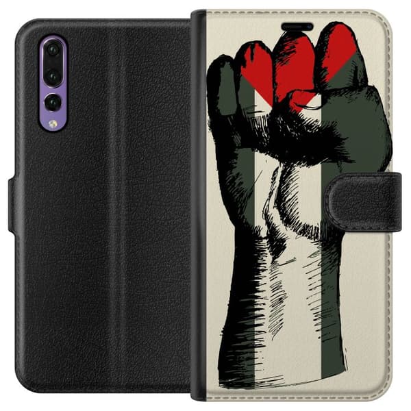Huawei P20 Pro Plånboksfodral Hand knuten i Palestinas färger – kraftfull symbol för frihetsrörelsen