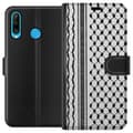 Miniatyrbillede 1 af 3: Huawei P30 lite Tegnebogsetui Palæstinensisk mønster - inspireret af traditionel stil keffiyeh-stof